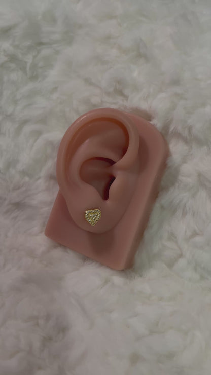 GOLD HEART STUDS